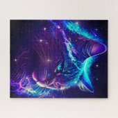 Fantasy Abstract Cute Galaxy Space Kitty Cat Legpuzzel (Horizontaal)