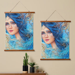 Fantasy Abstracte Wave Goddess Hangend Wandkleed