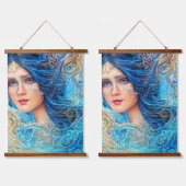 Fantasy Abstracte Wave Goddess Hangend Wandkleed (Dubbel)