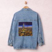 Fantasy Aerial Uitzicht Paris onder de sterren Denim Jacket (Hangar)