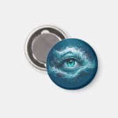 Fantasy-afbeelding - Oude Blauwe Ogen Magneet (Voorkant / Achterkant)