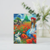 Fantasy Alice en het konijn Enter Oz Briefkaart (Staand voorkant)