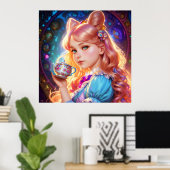 Fantasy Alice in Wonderland Tea Party Poster (Thuiskantoor)