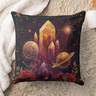 Fantasy Amethyst Kristalrijk Patroon Kussen