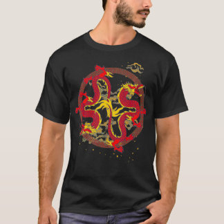 Fantasy Animal Mystical CreatChinese Fire Drag T-shirt