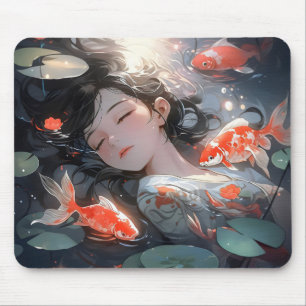 Fantasy Anime Girl en Carps Muismat