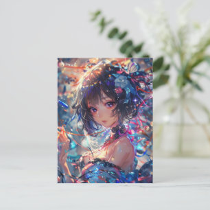 Fantasy Anime Meisje Briefkaart