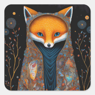 Fantasy Art Classic Round S Vierkante Sticker