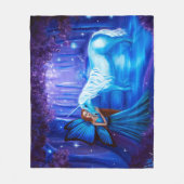 Fantasy Art Fairy en Unicorn Fleece Blanket Deken (Voorkant)