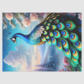Fantasy Art Peacock Tissue Paper voor Decoupage Tissuepapier (Voorkant)
