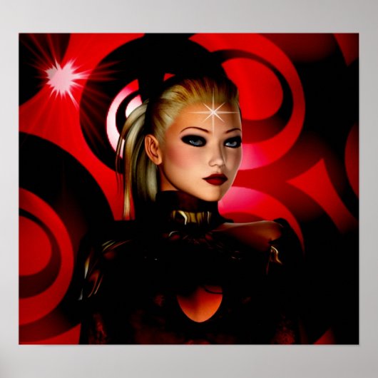 Fantasy Art Poster Red Venus Close (Voorkant)