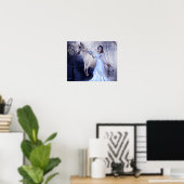Fantasy Art Princess Poster White Stallion Forest (Thuiskantoor)