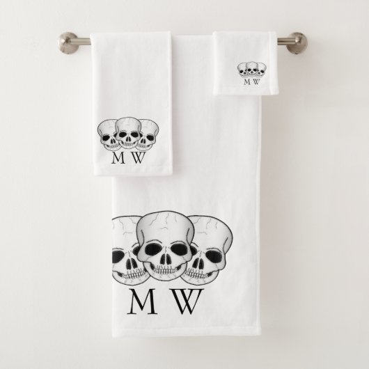 Fantasy Art Skull Design Monogrammed (En situation)