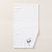 Fantasy Art Skull Design Monogrammed (Serviette à main)