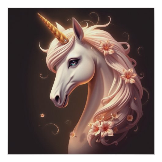 Fantasy Art Unicorn Perfect Poster (Voorkant)