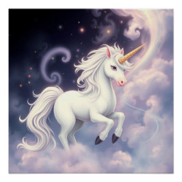 Fantasy Art Unicorn Perfect Poster