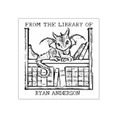  Fantasy Baby Dragon Bookplate Rubberstempel (Afrduk)
