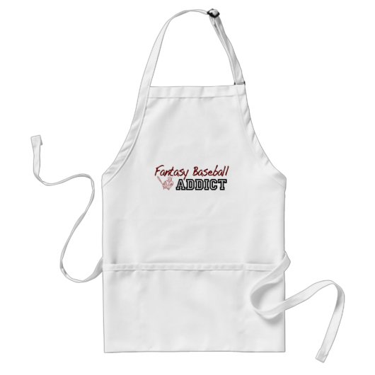 Fantasy Baseball Addict Standaard Schort (Voorkant)