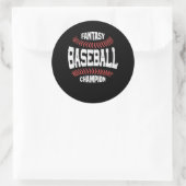 Fantasy Baseball Champion Ronde Sticker (Tas)