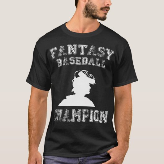 Fantasy Baseball Design Champion baseball heart s T-shirt (Voorkant)