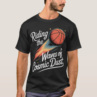 Fantasy Basketball Draft League Kosmische Stijl T-shirt