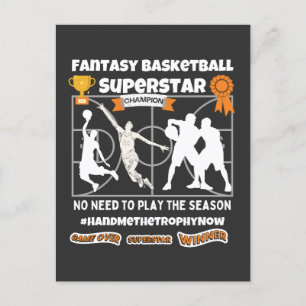 Fantasy basketball superstar-game over briefkaart