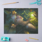 Fantasy Beauful Green Forest Fairy-ontkoppeling Tissuepapier (Craft)