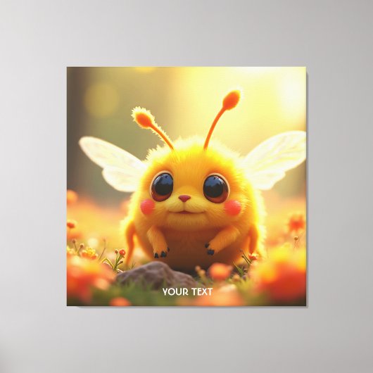 Fantasy Bee Bug Sun Canvas Afdruk (Voorkant)