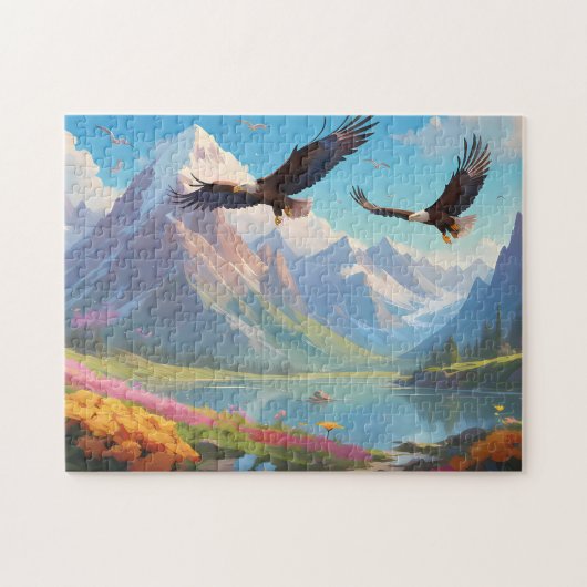 fantasy berglandschap legpuzzel (Horizontaal)