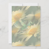 Fantasy Bird op het Daisies Floral Party Kaart (Achterkant)