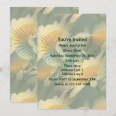 Fantasy Bird op het Daisies Floral Party Kaart (Voorkant / Achterkant)