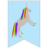 Fantasy Birthday Unicorn Rainbow en Clouds Vlaggetjes (Eerste vlag)
