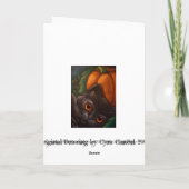 FANTASY BLACK CAT - HALLOWEEN KAART (Achterkant)