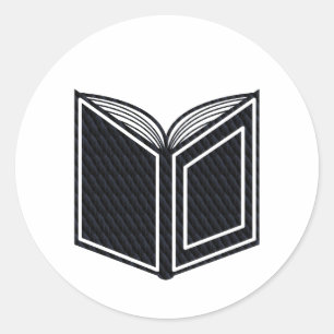 Fantasy Black Obsidian Dragon Scales boek Ronde Sticker