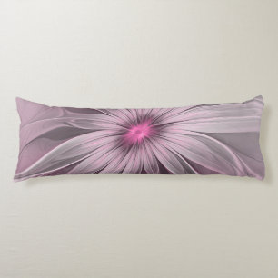 Fantasy Bloem Abstract Pr Plum Bloemrijke Fractale Lichaamskussen