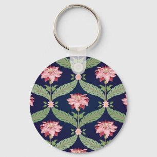 Fantasy Bloemen: Donker Indische Motieven Sleutelhanger
