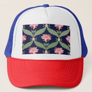 Fantasy Bloemen: Donker Indische Motieven Trucker Pet
