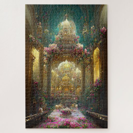 Fantasy Bloemen Kerk - Puzzel (Verticaal)