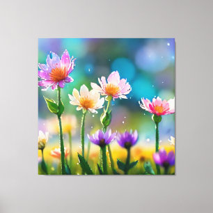 *~ Fantasy Bloemen Magische  Bloemen AP56 Canvas Afdruk