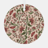 Fantasy Bloemen Paisley Hand getrokken Glas Ornament (Achterkant)