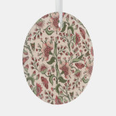 Fantasy Bloemen Paisley Hand getrokken Glas Ornament (Voorkant Rechts)