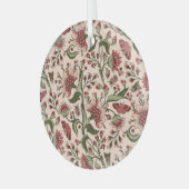 Fantasy Bloemen Paisley Hand getrokken Glas Ornament (Voorkant links)