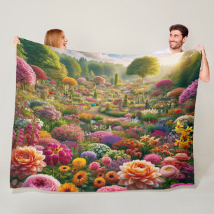 Fantasy Bloementuin Fleece Deken