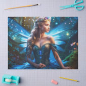 Fantasy Blue Dragonfly Fairy Prinses Decoupage Tissuepapier (Craft)