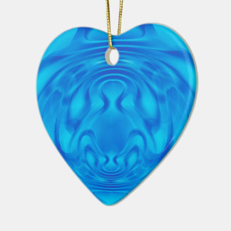 Fantasy Blue Heart Keramisch Ornament