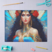 Fantasy Blue Water Fairy Mermaid Decoupage Tissuepapier (Craft)