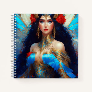Fantasy Blue Water Fairy Mermaid Notitieboek