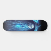Fantasy Blue Wizard illustratie Thunder Graphic Skateboard (Horizontaal)