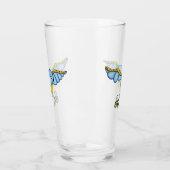  Fantasy Bluebird in Flight Yellow Tail Glas (Links)