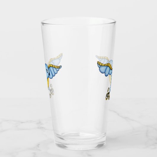 Fantasy Bluebird in Flight Yellow Tail Glas (Rechts)
